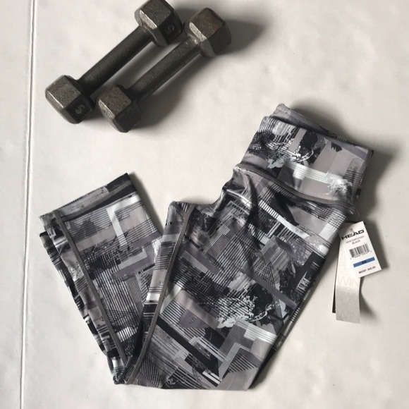 Head athletic cropped leggings xs black and white - Picture 1 of 7